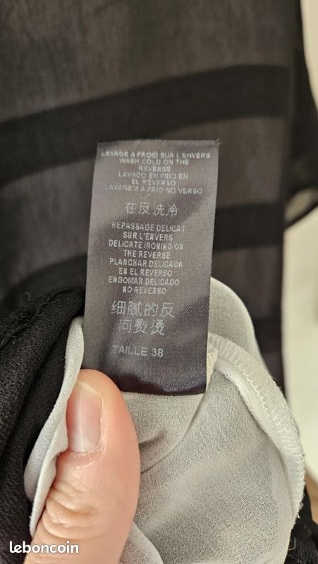 Veste Noire Cop Copine Taille 38 (US S-M) - Légère, Chic, Occasion Très Bon état