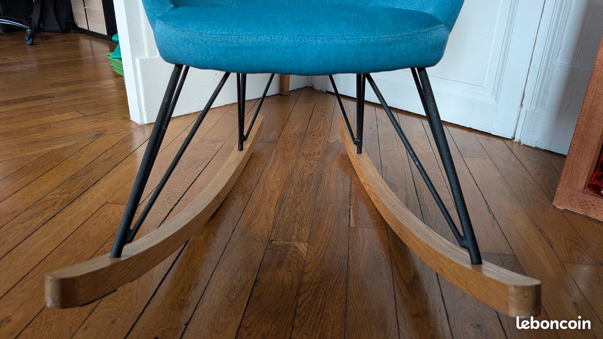 Rocking chair JHENE bleu canard (image 3)