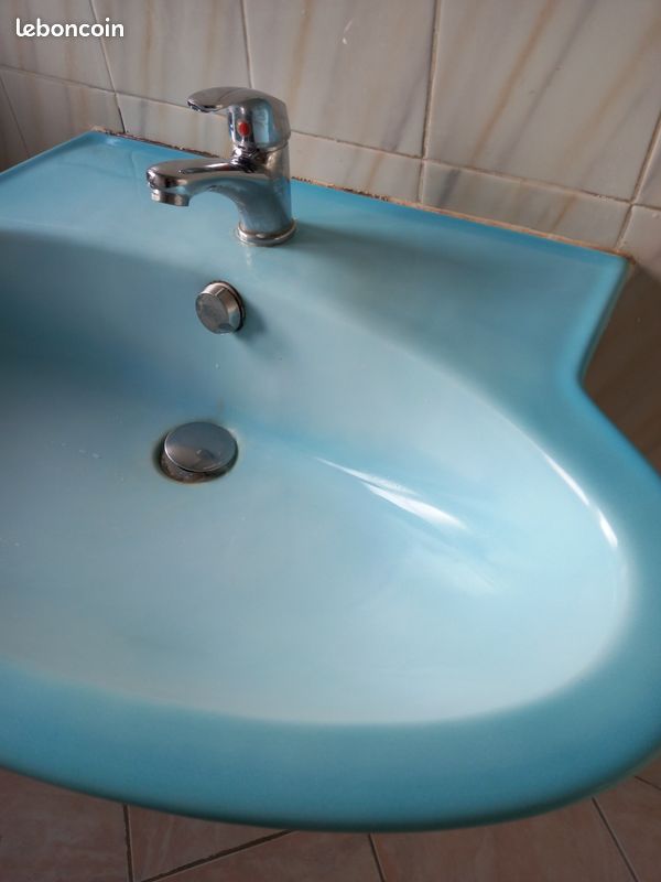 Lavabo vintage bleu (image 3)