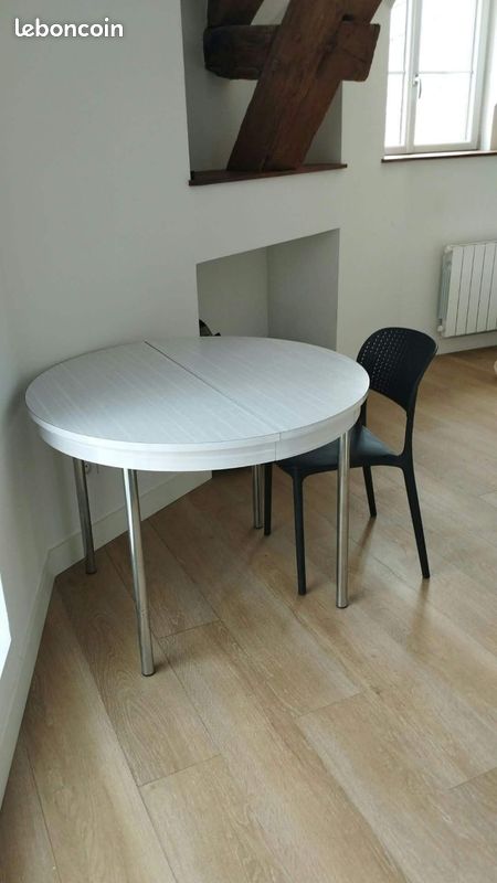 Table rond avec 1 chaise (image 1)