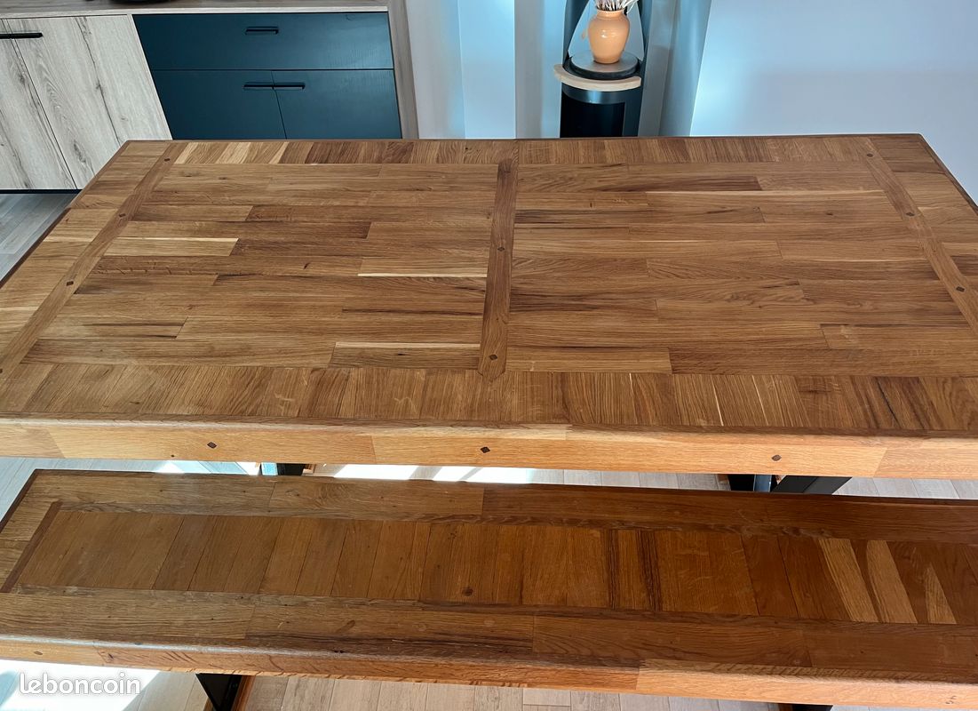 Table + bancs fait main (image 1)
