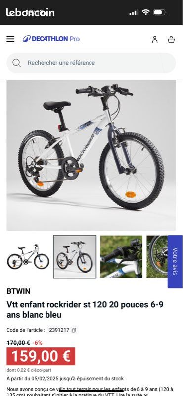 Vélo Vtt Vtt St 120 Rockrider Vélo Vtt Randonnee St 120 Noir Bleu