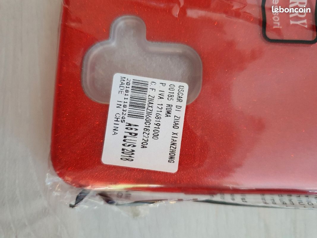 Coque rouge paillettes pour smartphone téléphone portable (image 3)