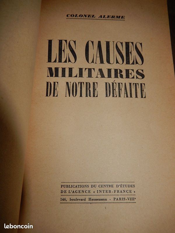 Les causes militaires de notre défaite par le Colonel Alerme (image 5)