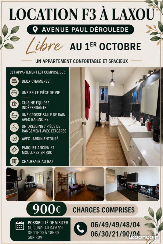 Appartement 3 pièces 75 m² · à Laxou · 75 m² · 900 €