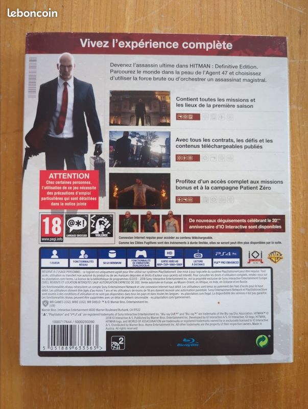 Jeu Hitman PS4 Édition Steelbook (image 2)