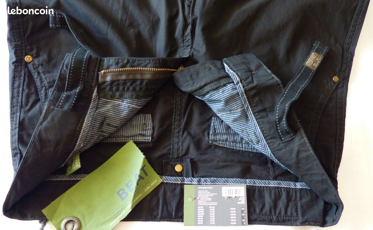 2 x Pantalons Coton Esprit / 1 Blanc + 1 Noir Taille M/38 (image 17)