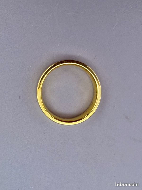 Bague alliance taille 54 en titane sertie de zirconium cubique (image 5)