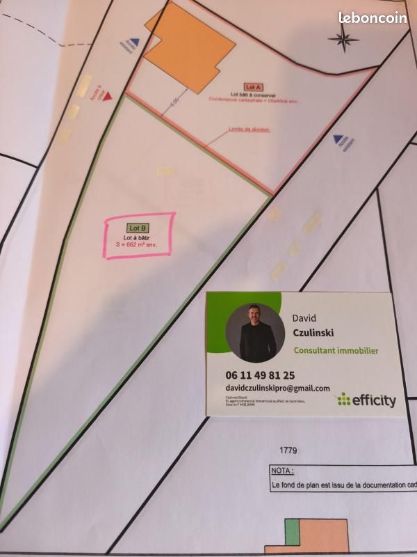 Terrain 662 m² · à Brusvily · 55 000 €