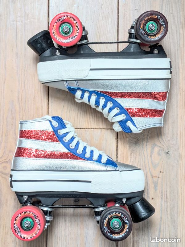 Anciens Patins à Roulettes High Peak Flash - Taille 40 - Rollers Rétro