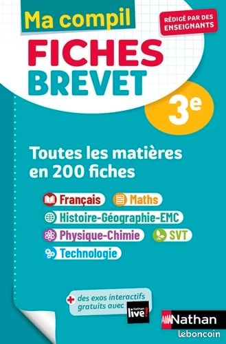 Compilation fiches Brevet 3eme toutes matières (image 1)