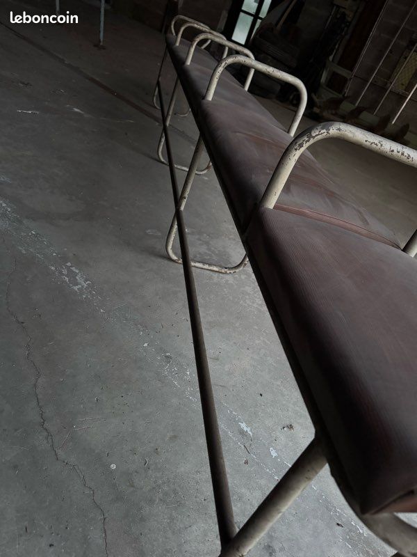 Grand banc de bus / vestiaire vintage 3,75 m - Déco industrielle / Loft (image 3)