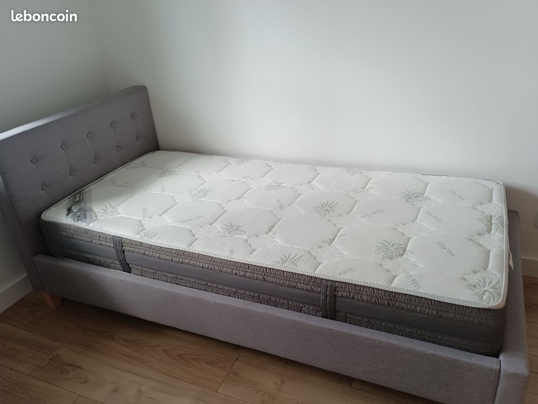 Lit + matelas 190x90 (image 1)