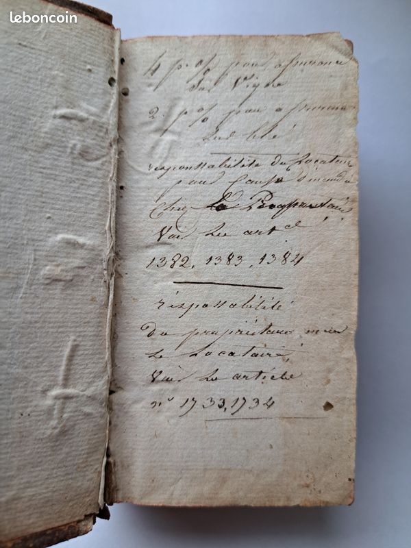 Code D'Instruction Criminelle Napoléon Ier - Original 1810-1811 - Droit Français Ancien - Sans Page De Titre