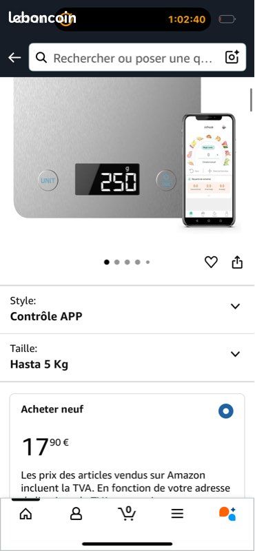 Cecotec Balance de cuisine Connecté Électroménager