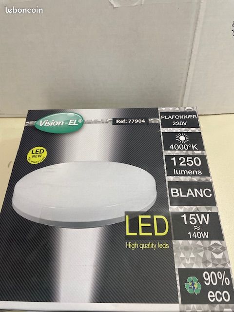 Plafonnier rond 15w 4000k 1250 LUMENS 77904 (image 1)