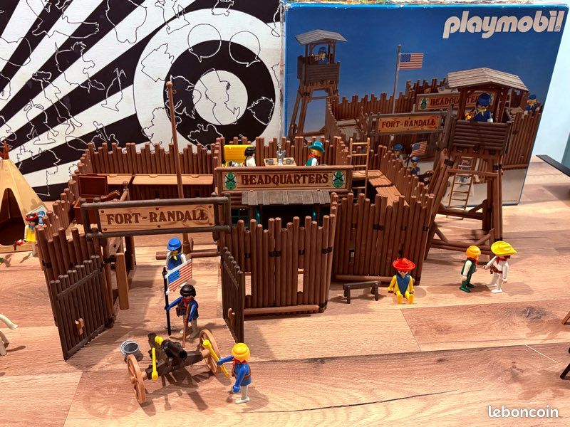 Playmobil Fort Randall – Années 80 – Univers Western – Avec Boîte D'origine