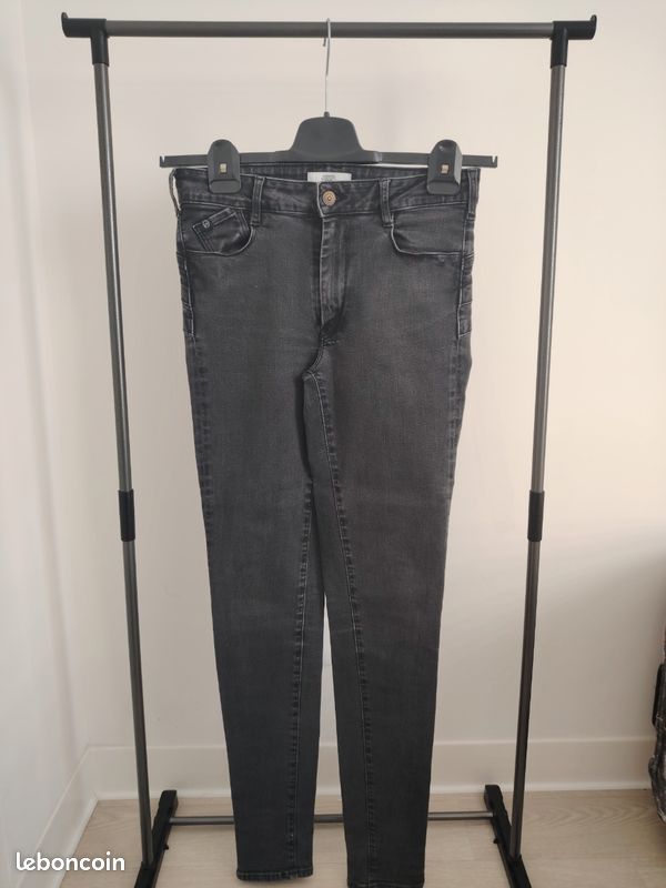 Jean Le Temps des Cerises Pulp High Slim29US 38-40 noir gris push up #4 (image 1)