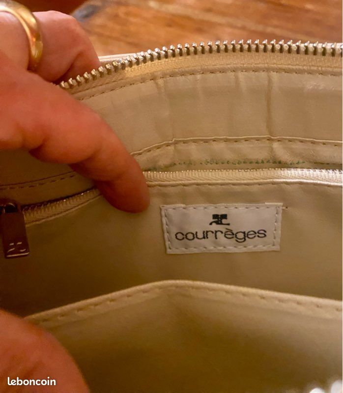 Rarissime sac baguette Courreges cuir véritable et structure sublime luxe (image 7)