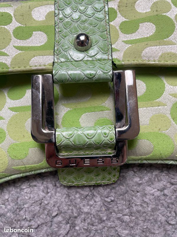 Sac a Main Baguette Guess Vert Pomme Vintage (image 2)