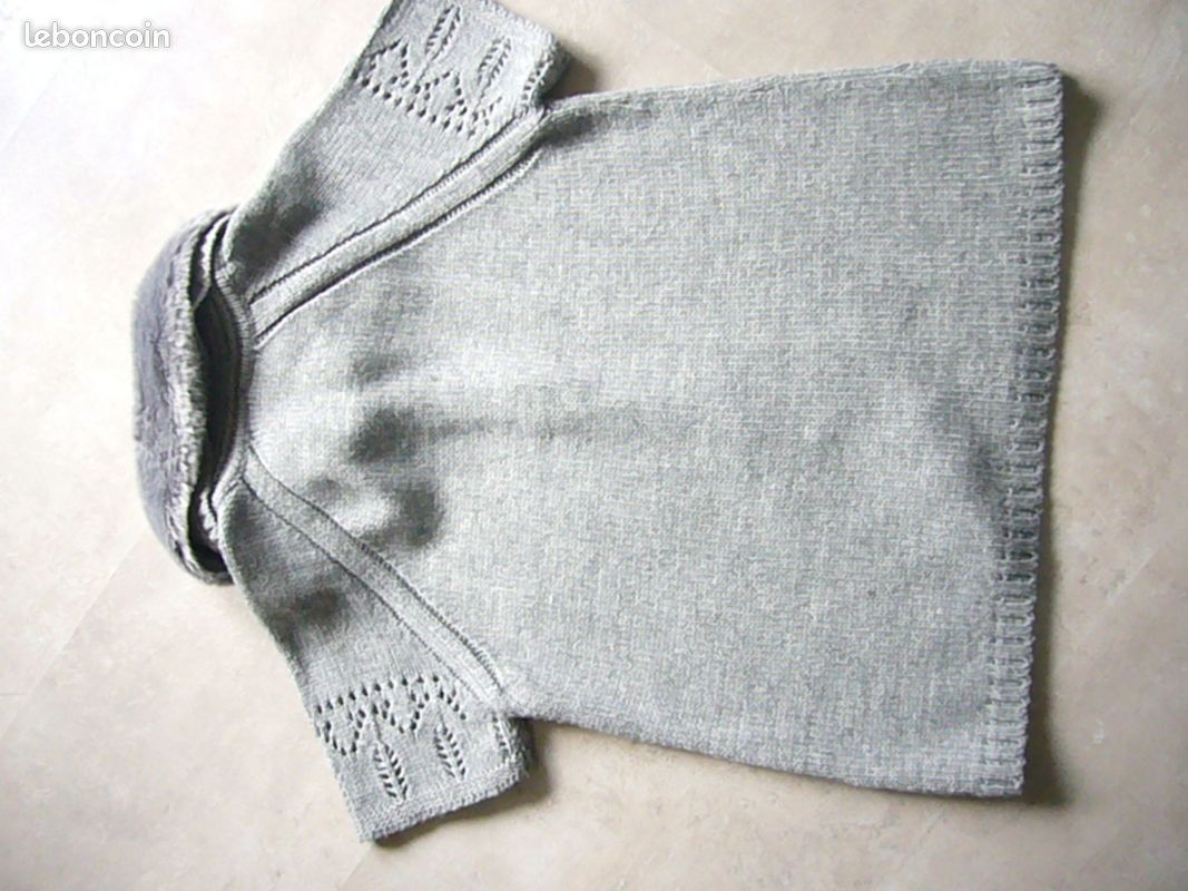 Gilet Cardigan Col fausse fourrure amovible (image 3)