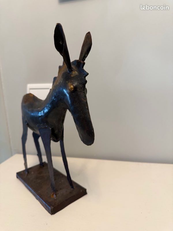 Sculpture cheval en métal décorative – style artisanal / industriel (image 3)