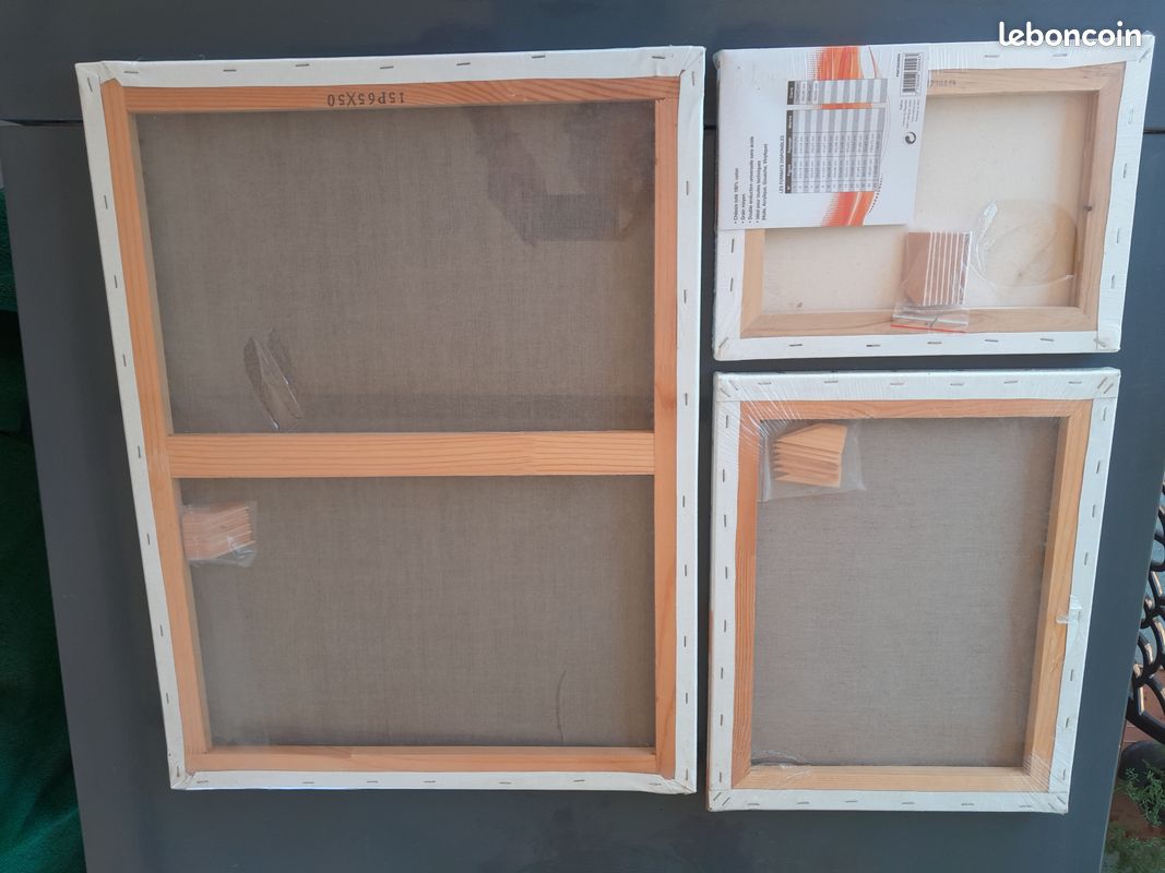 Lot de 3 chassis toile peinture (image 2)