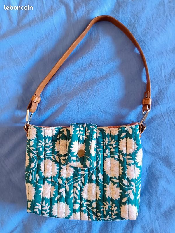 Sac matelassé Vert-beige (image 1)