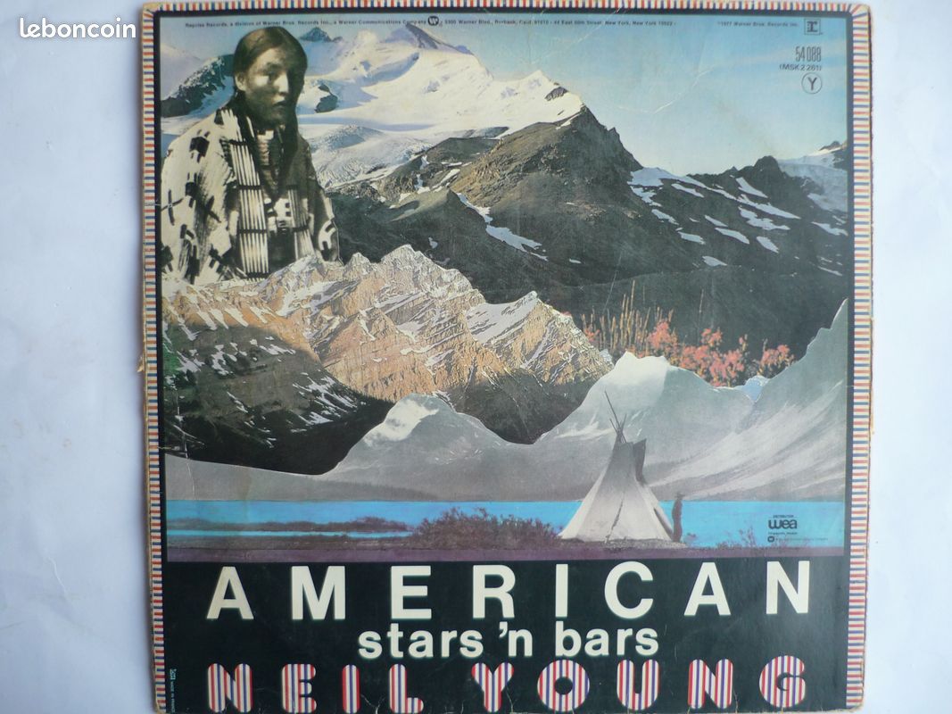 Disque Vinyle de NEIL YOUNG " American stars'n bars " (original 1977) (image 2)