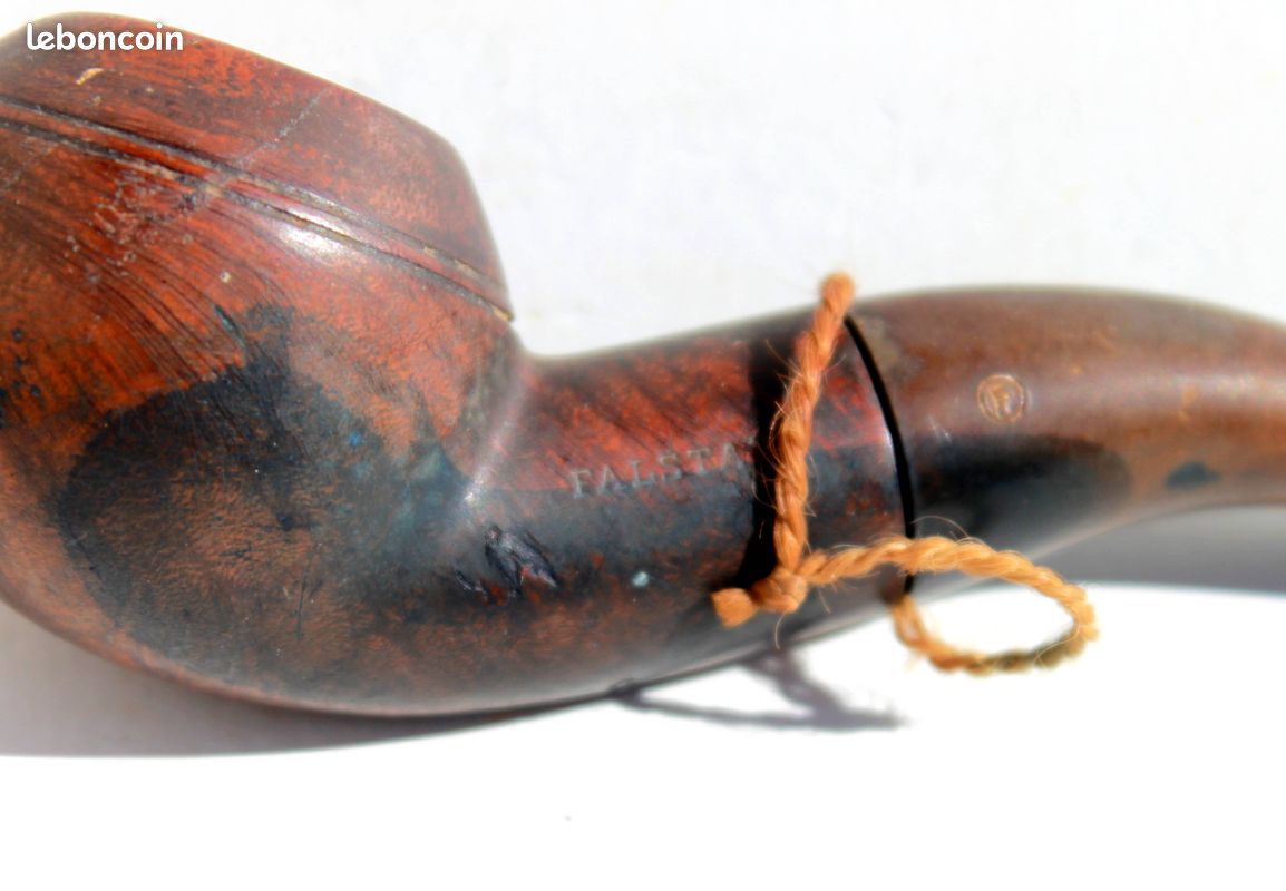PIPE ANCIENNE EN bruyère tête de bison sculpté EUR 25,00 - FR