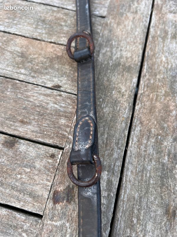 Rênes Romel Vintage Victor – Cuir Avec Furels Argentés – Fabriquées Aux USA – Occasion