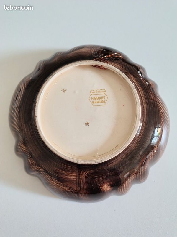 Ensemble vase + plat H.Bequet Quaregnon vintage (image 3)