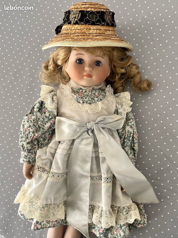 Robe De Poupée Ancienne Jumeau - 24 Cm - Bisque - Vintage