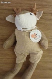 Peluche cerf beige (image 1)