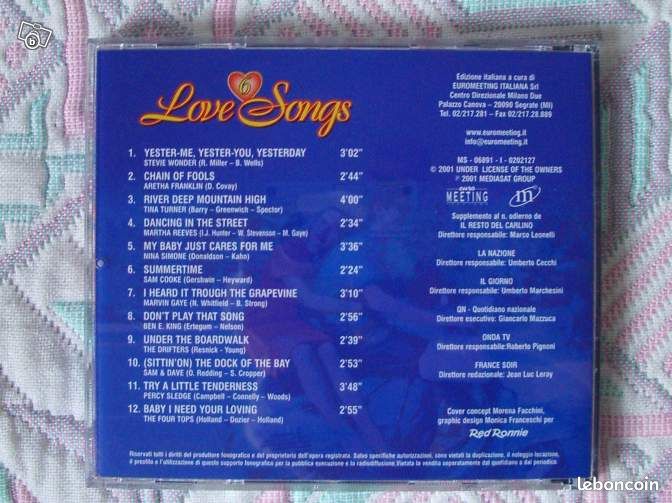 Love Song CD Neuf sous blister (image 2)