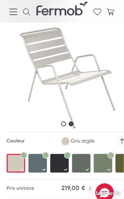 Fauteuil + repose pied monceau Fermob (image 8)