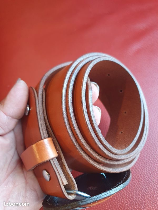 Ancienne Créole De Pêche En Osier Avec Sangle Cuir Et Toile