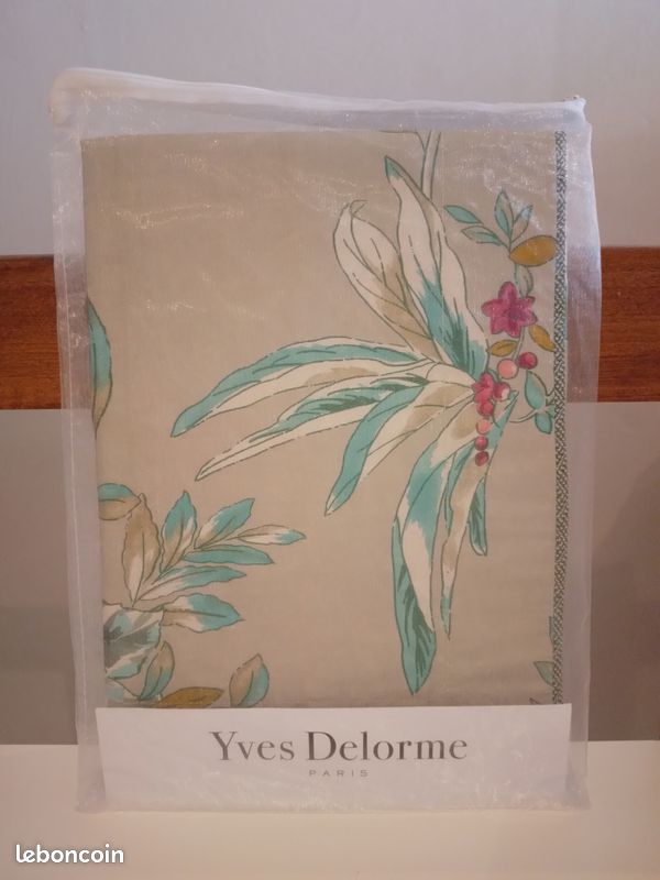 Taie d'oreiller 31 x 42 cm satin 100% coton biologique Yves Delorme neuve (image 1)