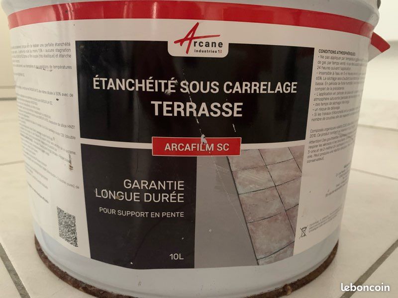 Revêtement étanchéité sous carrelage pour terrasse (ARCAFILM SC 10L + POT ENTAME OFFERT) (image 3)
