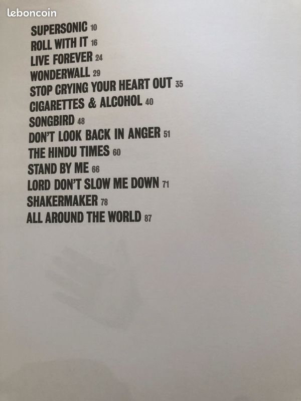 Guitare Song book Oasis - Time Flies (image 5)