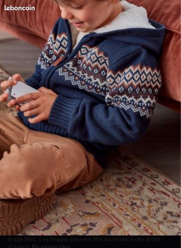 Gilet jacquard sherpa verbaudet 3 ans (image 3)
