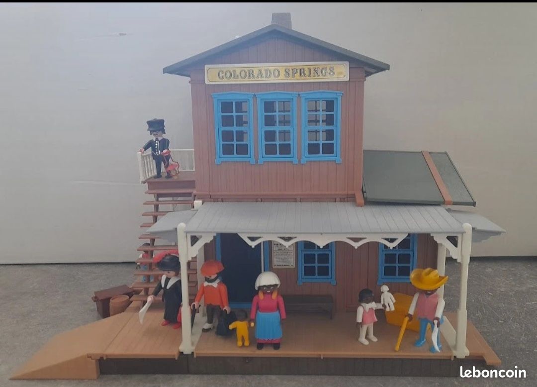 Playmobil 3770 Western Colorado Springs – Gare Vintage 1992 – Neuf En Boîte
