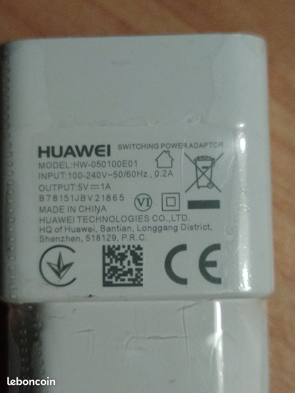 Chargeur secteur USB Huawei 5V 1A - Neuf (image 3)