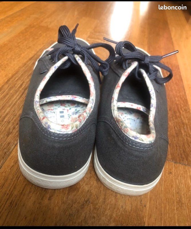 Basket en toile grise Le coq sportif (image 4)