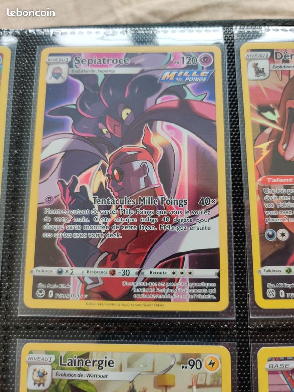 Coffret Pokémon – Sepiatroce TG06/TG30 Mille Poings Secrète – Ultraboost X – 10 Cartes Françaises – Épée Et Bouclier 12 Tempête Argentée