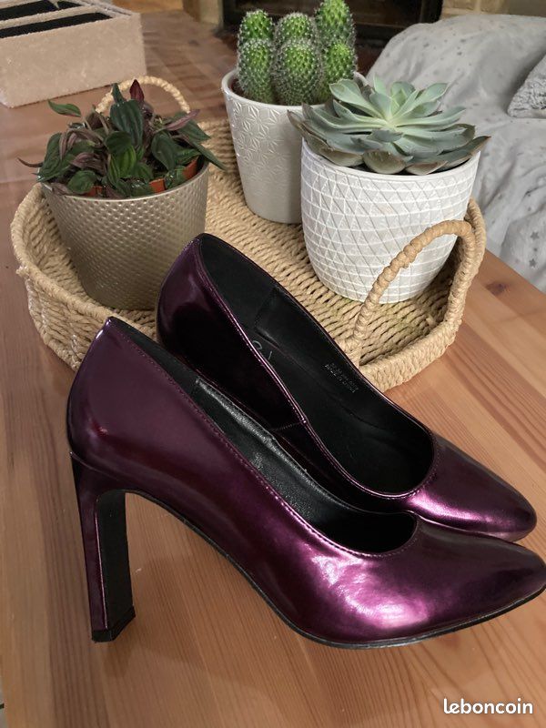 Chaussures escarpins violets Gémo Chaussures