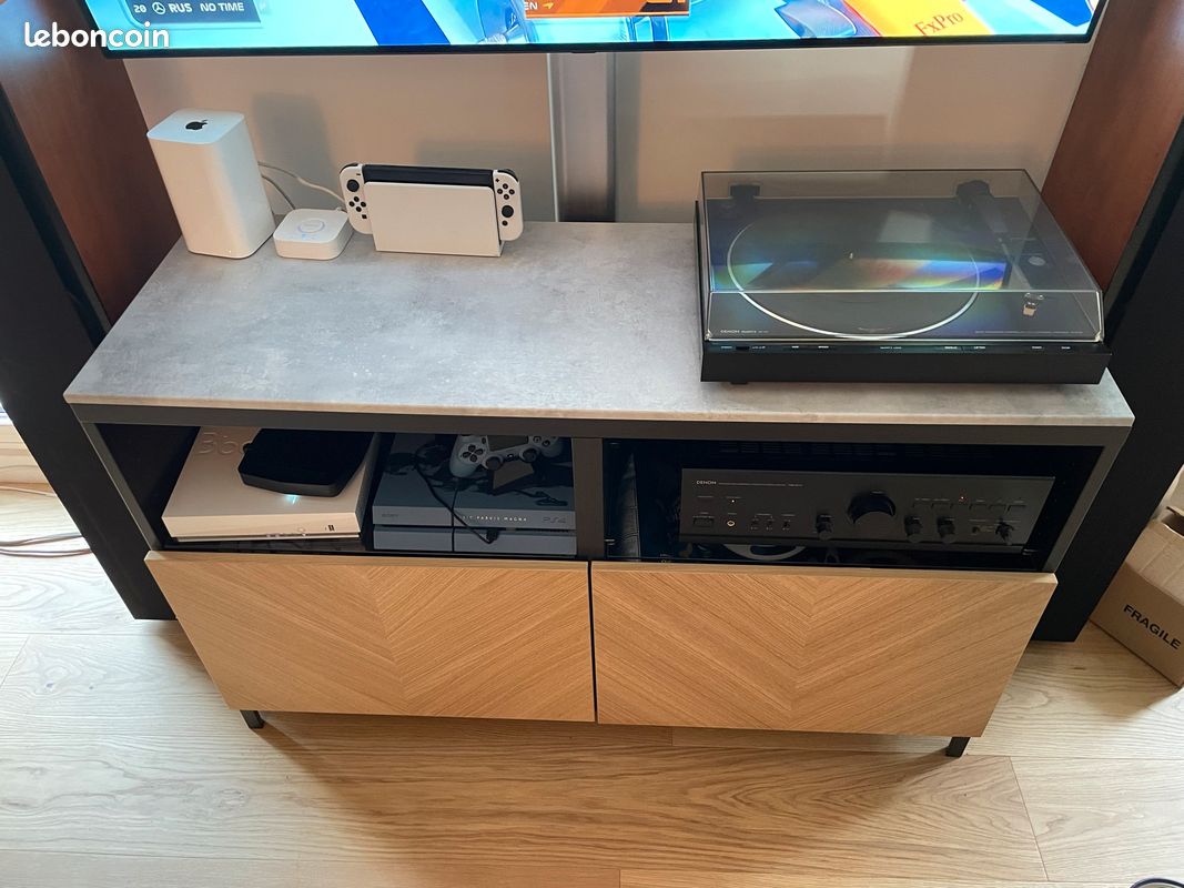 Plateau supérieur IKEA Besta marbre blanc/gris (image 5)