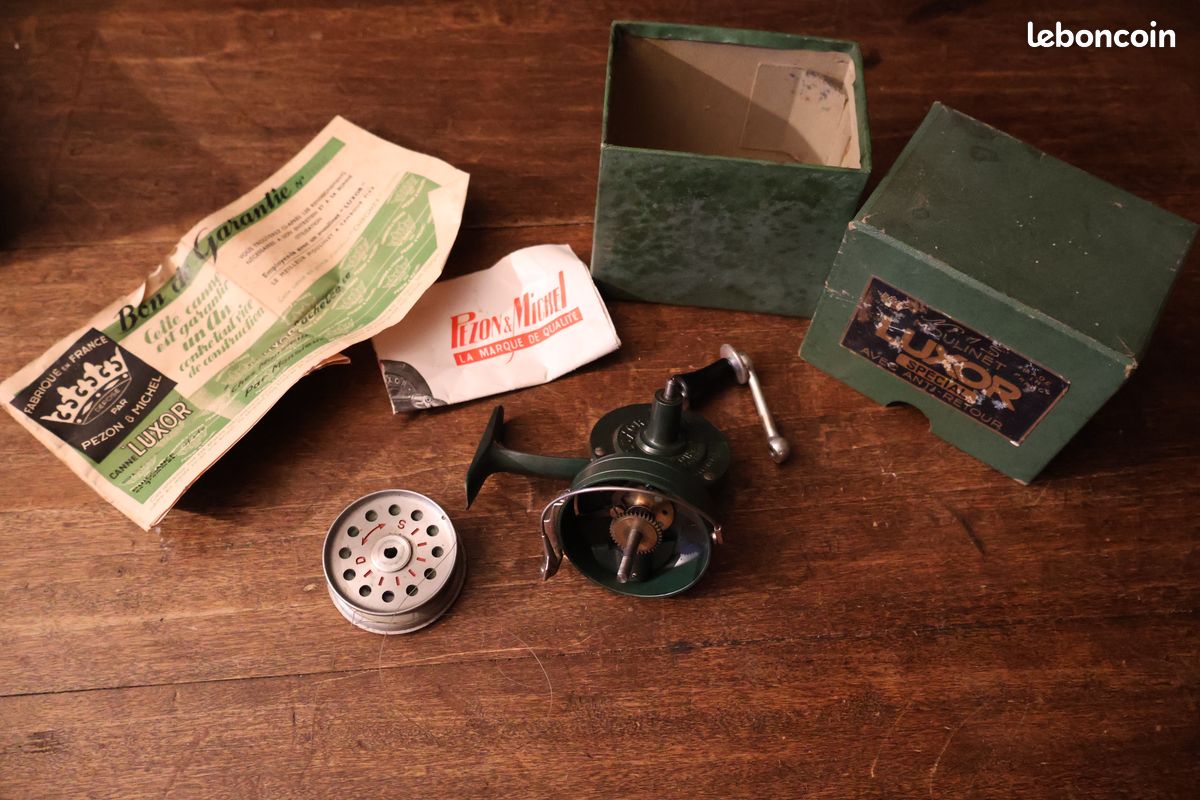 Moulinet De Pêche Ancien LUXOR N°1, Années 50, Collection Vintage