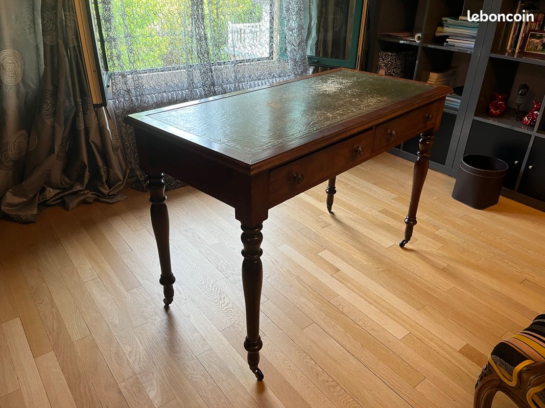 Ensemble fin 19ème bureau style Louis XV et fauteuil style Louis XVI (image 4)