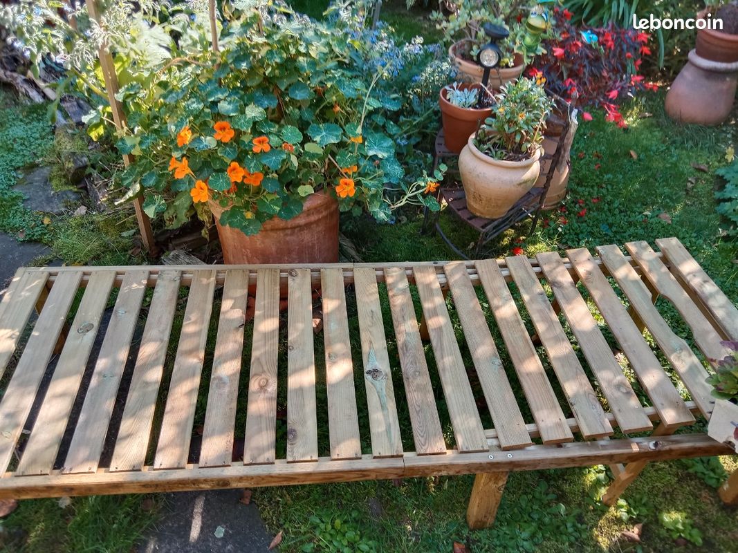 Lit de jardin en bois (image 2)